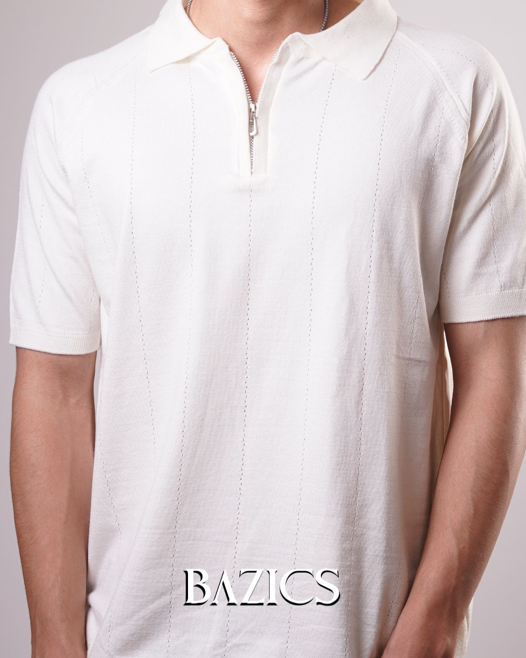 MODERN CLASSIC POLO - OFF WHITE