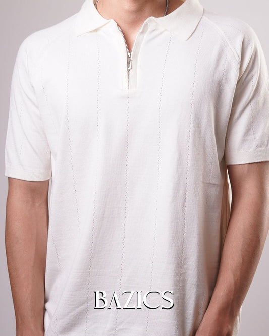 MODERN CLASSIC POLO - OFF WHITE